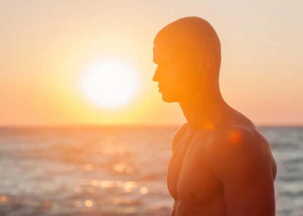 Man at sunset — Stock Photo, Image