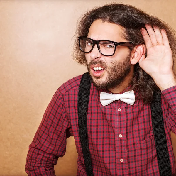 Emotional portrait of a guy — Stock Photo, Image