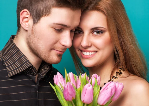 Beautiful couple. Valentine's Day — Stock Photo, Image