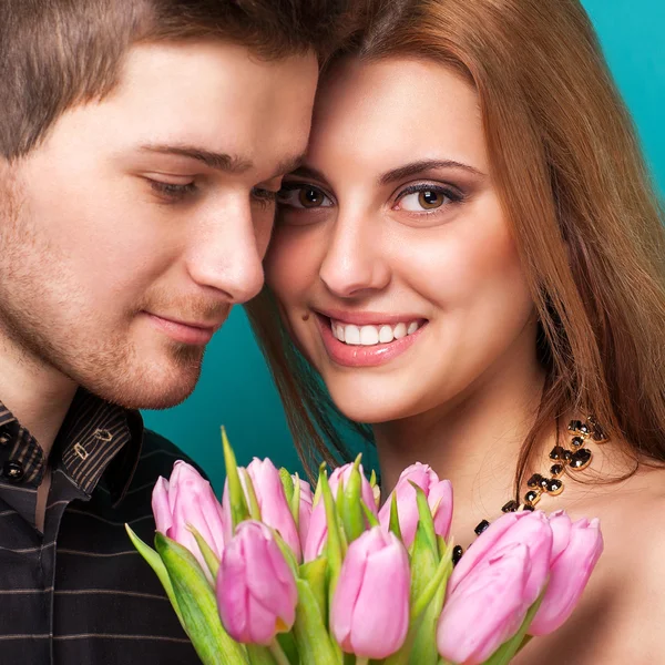 Beautiful couple. Valentine's Day — Stock Photo, Image