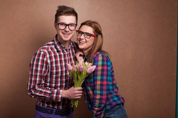 Beautiful couple. Valentine's Day — Stock Photo, Image