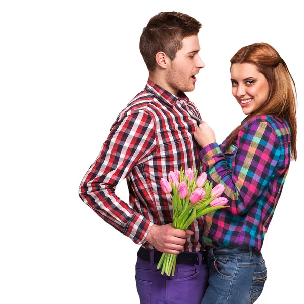 Beautiful couple. Valentine's Day — Stock Photo, Image