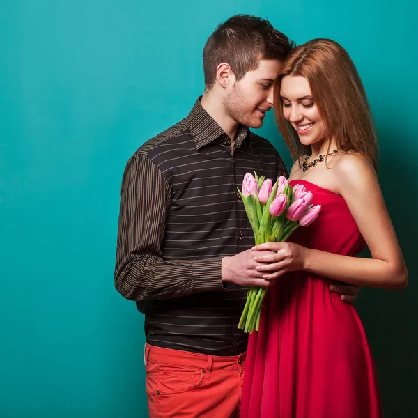 Beautiful couple. Valentine's Day — Stock Photo, Image