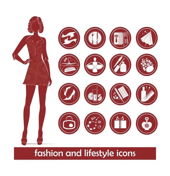 Mode accessoire icons set — Stockfoto