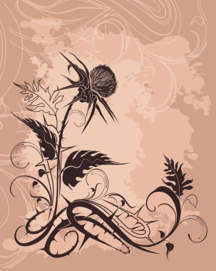 thistle ile antika arka plan