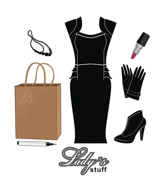 Lady's stuff — Stockvector