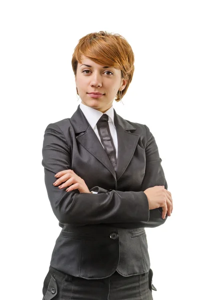 Geschäftsfrau auf weißem Grund — Stockfoto