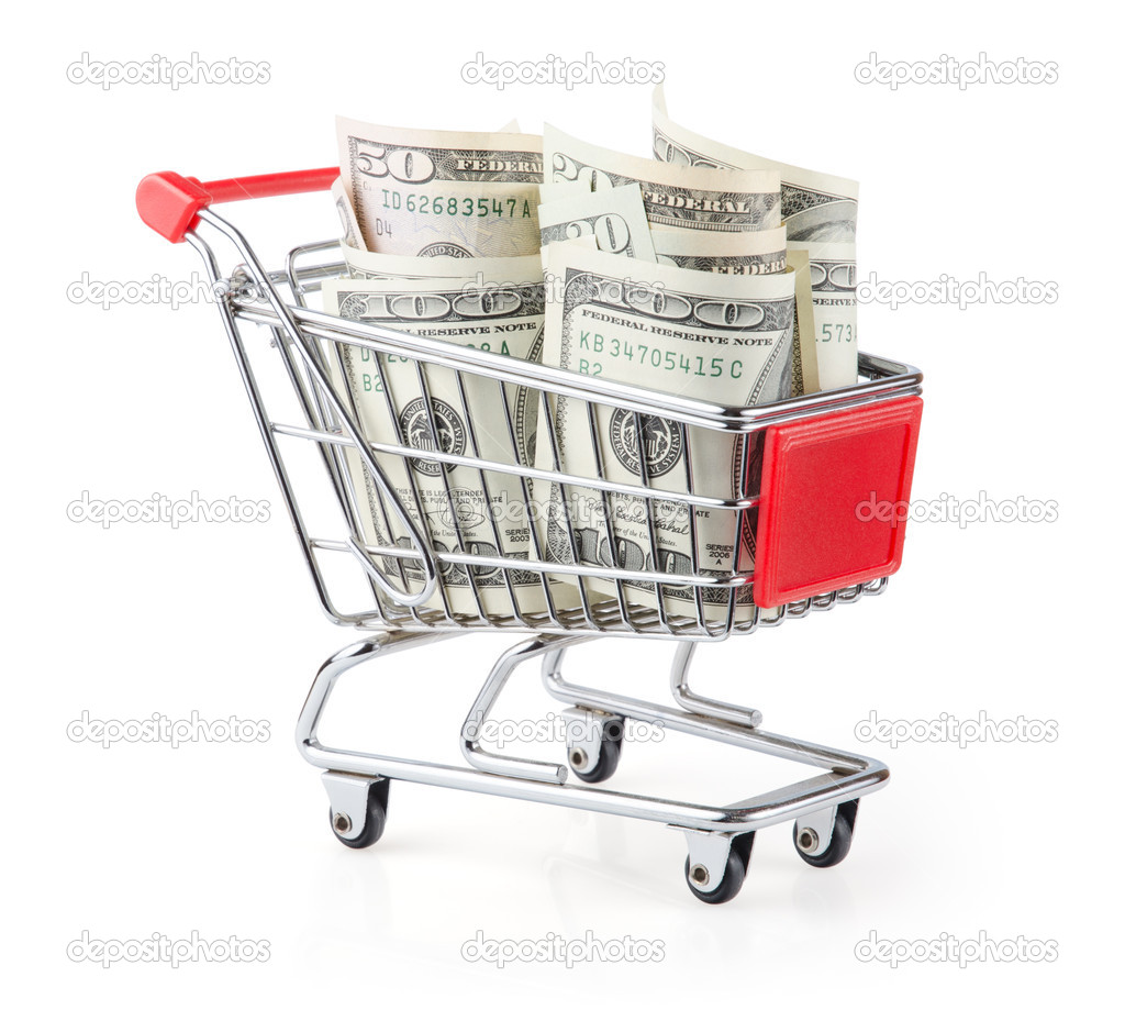 Money in Shopping Cart
