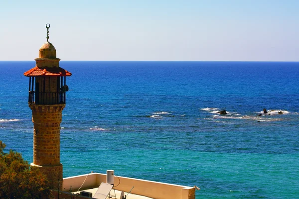 Minaret i Andromedy rock w jaffo.israel — Zdjęcie stockowe