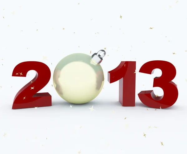 3D nuovo anno 2013 rendering — Foto Stock