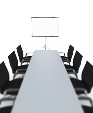 boş bir oda ve konferans masa toplantısı
