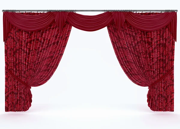Red curtain fabric background texture — Stock Photo © ignatyeva #5562364