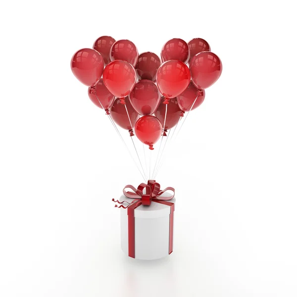 Balon hediye kutusu — Stok fotoğraf
