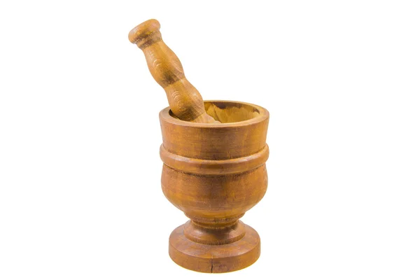 Antique Apothecary Wooden Mortar & Pestle — Stock Photo, Image