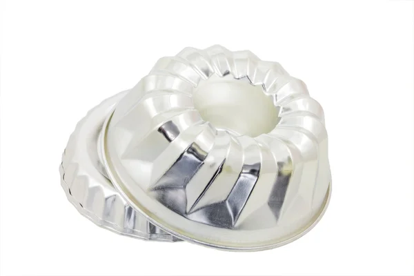 puding tava üzerinde beyaz izole