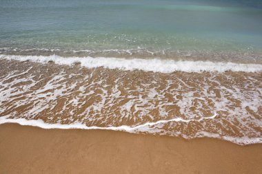 güzel plaj ve okyanus dalgaları