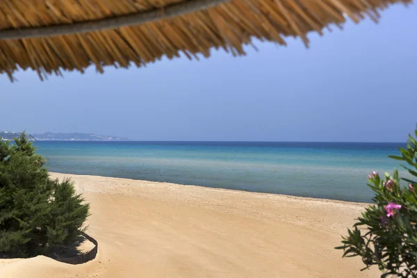 Zakynthos banana beach, tropické vody — Stock fotografie