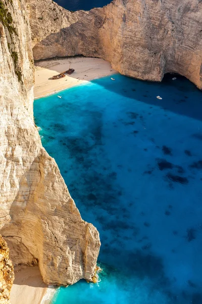 View of the shipwreck on the beach Navagio in Zakynthos, Greece — Stock Photo, Image