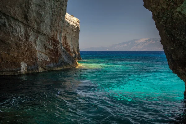 Inside Blue caves, Grèce — Photo