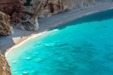 Porto Katsiki beach at Lefkada island, Greece clipart