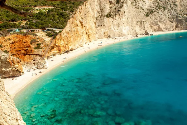 Spiaggia di Porto Katsiki sull'isola di Lefkada, Grecia — Foto Stock