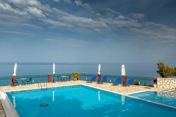 Panorama. Modern luxury villa on the beach. Mallorca. Spain — Stock Photo, Image