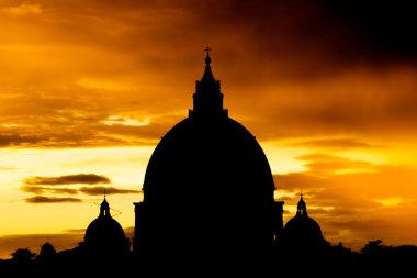 Gün batımında, Rome St. Peter's cathedral