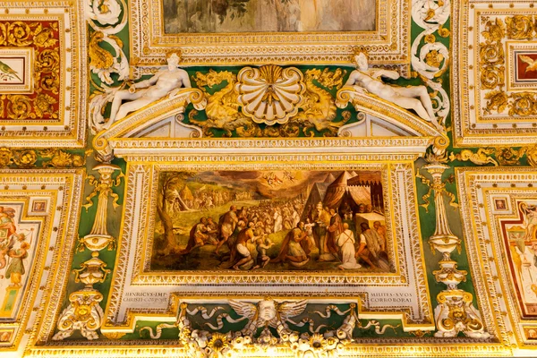 Mapa detalles de la sala de los museos Vaticanos, Roma Italia — Foto de Stock