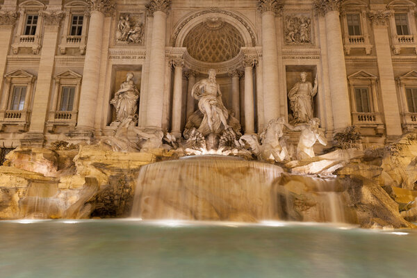 Fountain di Trevi - most famous Rome's fountains in the world. I
