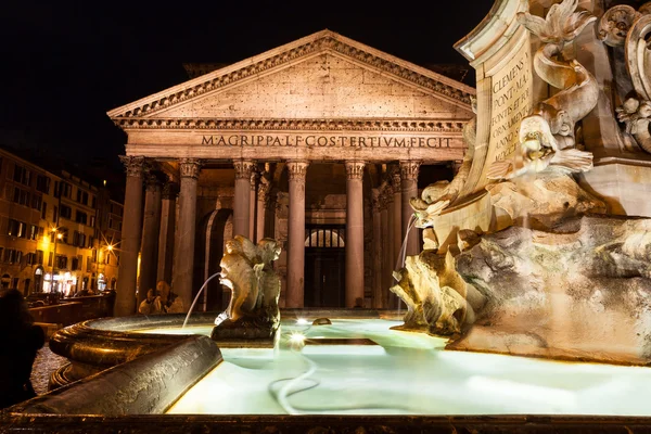 Pantheon v noci, Řím — Stock fotografie