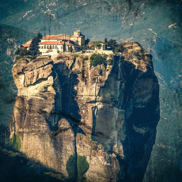 Vintage Onderzetter - varlaam klooster van meteora, Griekenland. — Stockfoto