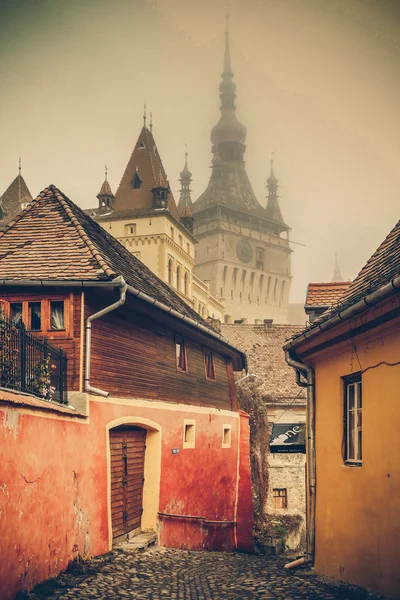 Sighisoara Keskiaikainen kaupunki, Romania — kuvapankkivalokuva