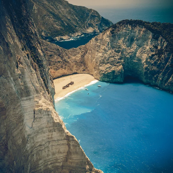 Zakynthos griechenland - vintage coaster Stockbild