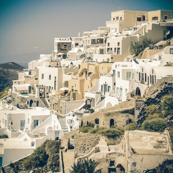 Vintage vista de la imagen Isla de Santorini, Grecia — Foto de Stock