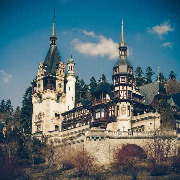 Peles museum, sinaia, Rumänien, vintage coaster — Stockfoto