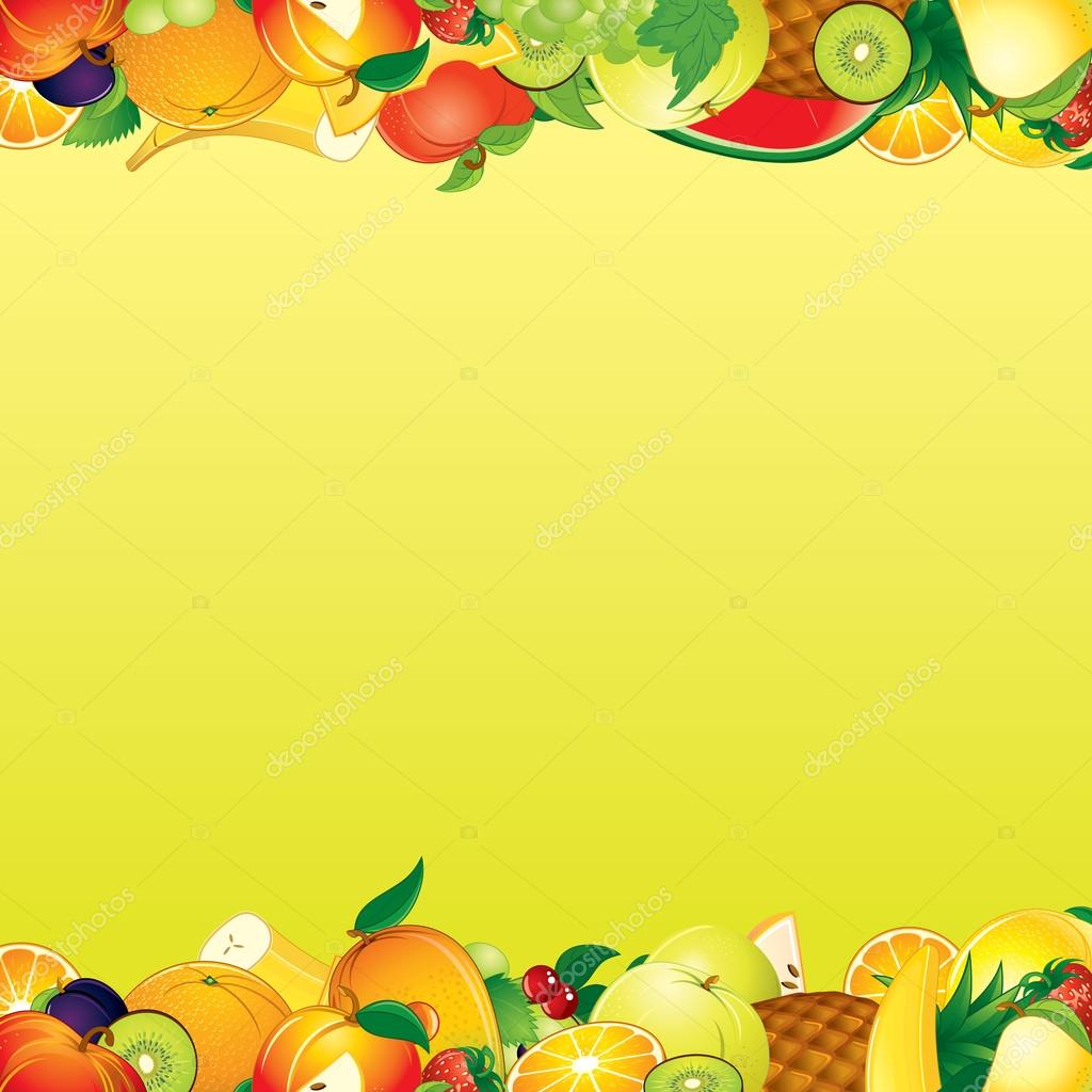 Fruits Vector background — Stock Vector © PILart 13589849