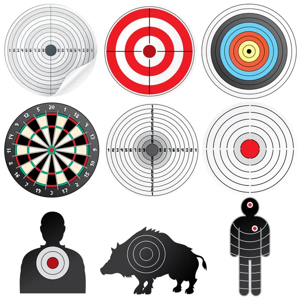 Set of Vector Targets and Dummies. — Stock Vector © PILart #20101817