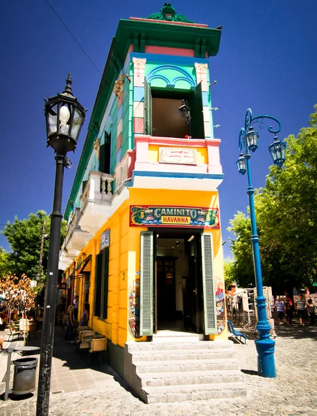 Buenos Aires - Feb 14:Landmark hörnet av Caminito Street i La B — Stockfoto