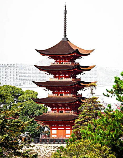 Five-storey pagoda in Miyajima, Japan — Stock Photo, Image