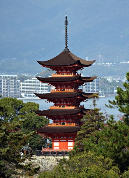 Pagoda de cinco pisos en Miyajima, Japón —  Fotos de Stock