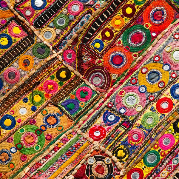 Patchwork quilt in India — Stock Photo, Image