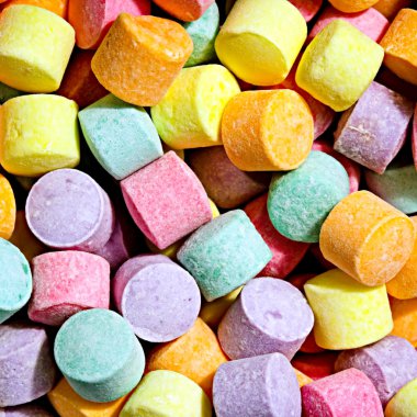 parlak renkli şeker