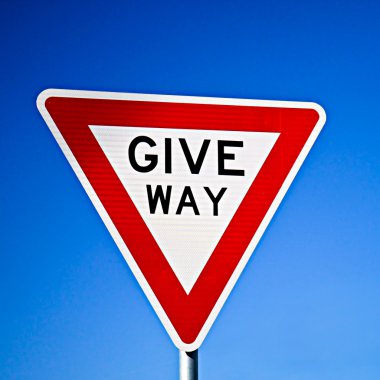 Give way sign clipart