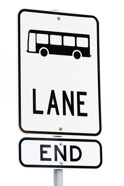 Bus lane sign — Stock Photo, Image