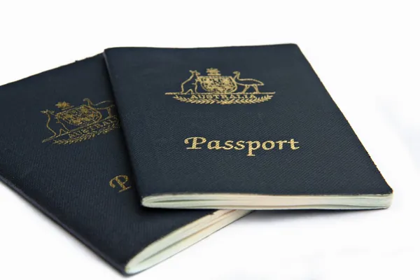 Primo piano di un passaporto australiano — Foto Stock