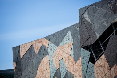 Melbourne, Avustralya - 29 Ekim: ikonik Federasyon Meydanı