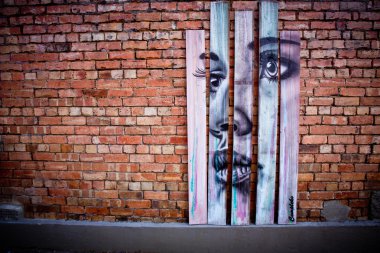 Melbourne - 29 Haziran: Street art tanımlanamayan sanatçı tarafından