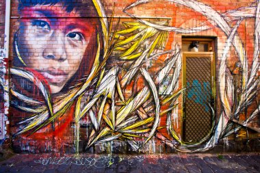 Melbourne - 29 Haziran: Street art tanımlanamayan sanatçı tarafından