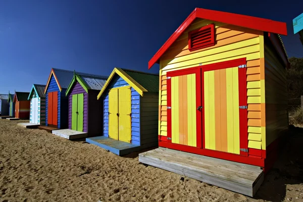 Fürdés a dobozok, a Brighton beach — Stock Fotó