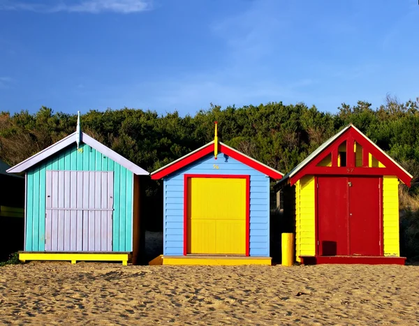 Bathing boxes at Brighton beach — Stock Photo, Image